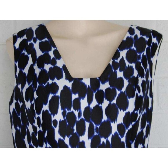 Kate Spade New York Blue Black Leopard Print 12 Fit & Flare Side Pockets Dress - Picture 5 of 8